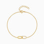 Diamond Interlocking Link Bracelet - Gold