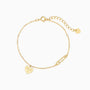 Engraved You and I Heart Bracelet - Gold