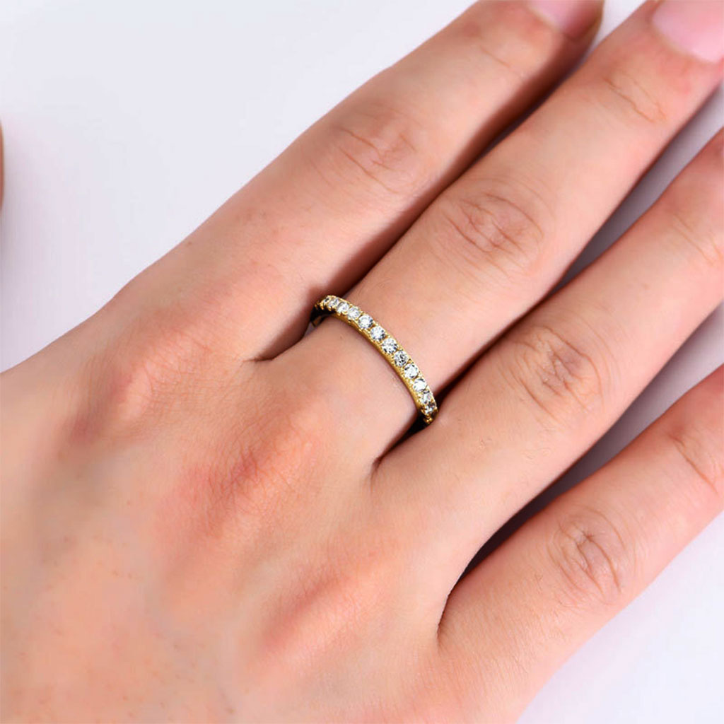 Eternity Moissanite Ring - Gold