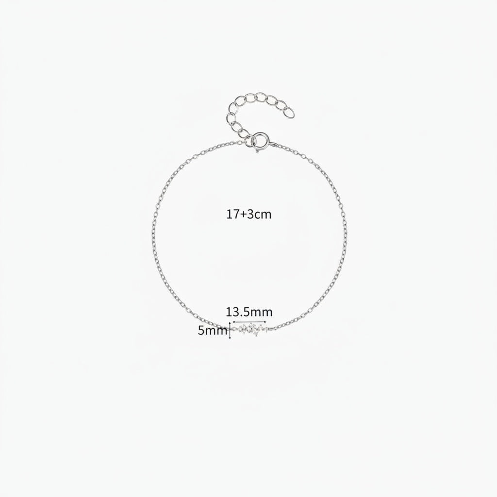 Galaxy Constellation Diamond Bracelet - Silver