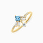 Geometric Diamond Statement Ring - Gold