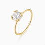 Glimmer Round Diamond Solitaire Ring - Gold