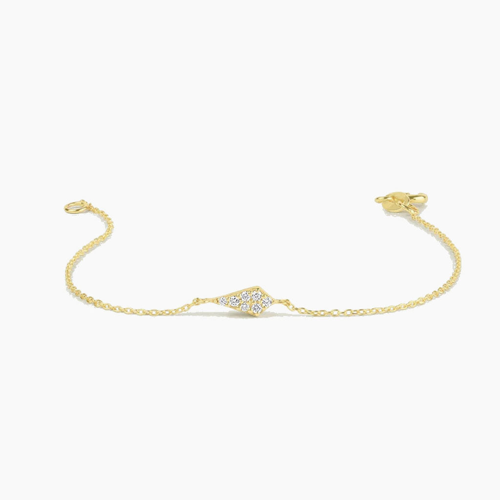 Glitter Diamond Kite Bracelet - Gold