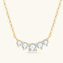 Graduated Moissanite Smile Necklace - Gold