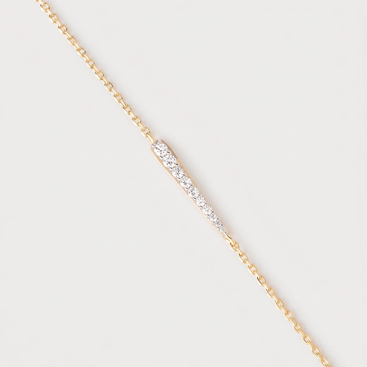 Graduated Pave Bar Bracelet - Gold