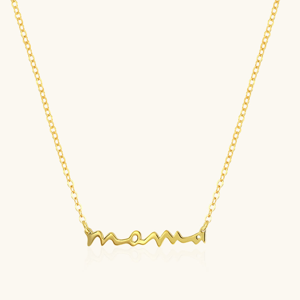 Handwritten MAMA Necklace - Gold