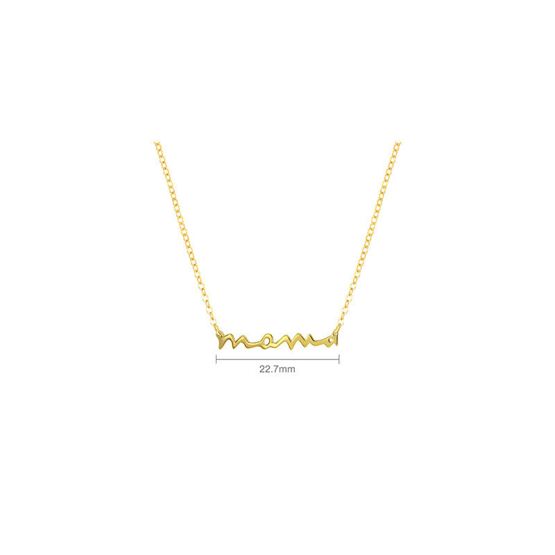 Handwritten MAMA Necklace - Gold