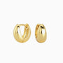 Chunky Dome Huggie Hoop Earrings - Gold