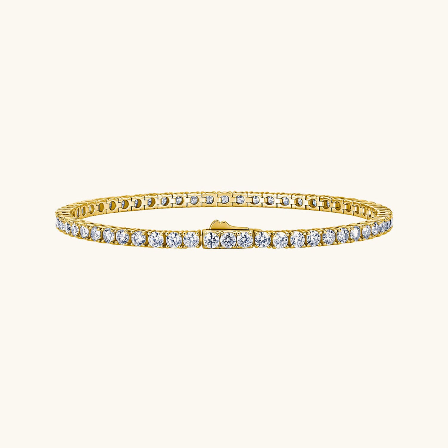 Iced Out Moissanite Tennis Bracelet - Gold