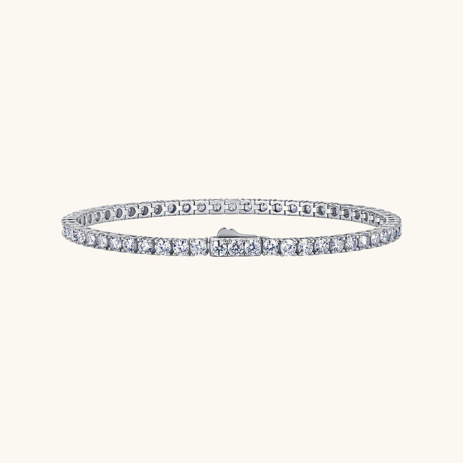 Iced Out Moissanite Tennis Bracelet - Silver