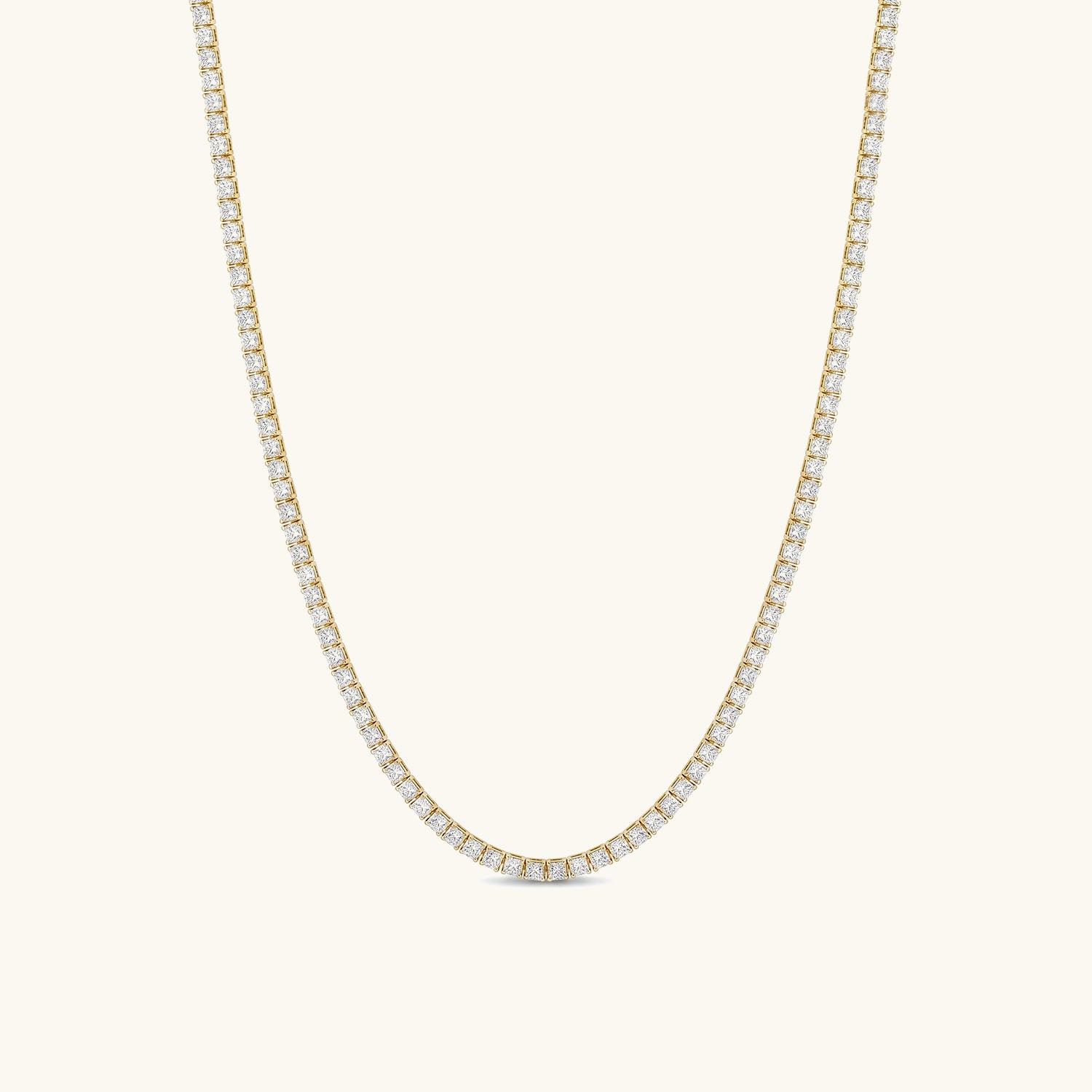 Iced Out Moissanite Tennis Necklace - Gold