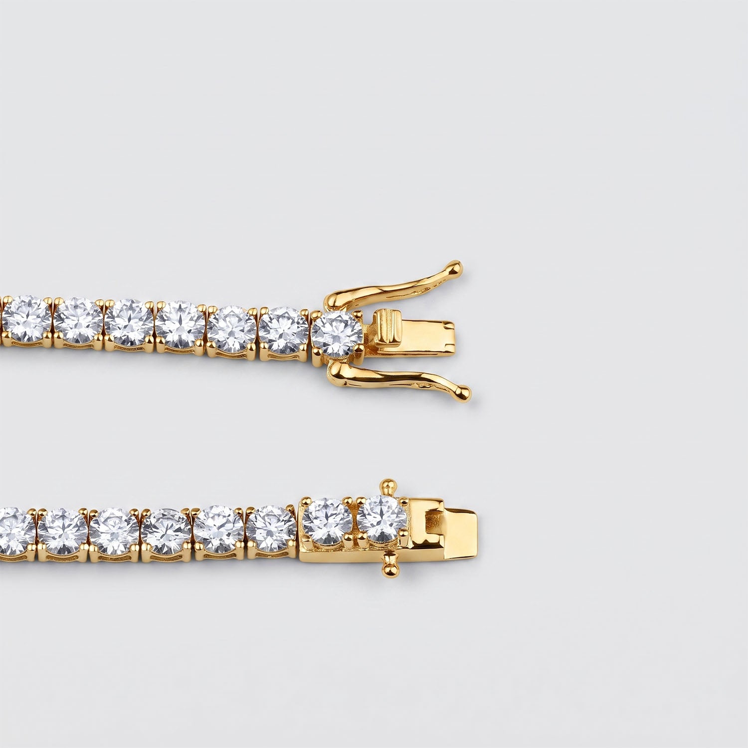 Iced Out Moissanite Tennis Necklace - Gold