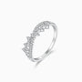 Infinity Diamond Half Eternity Ring - Silver
