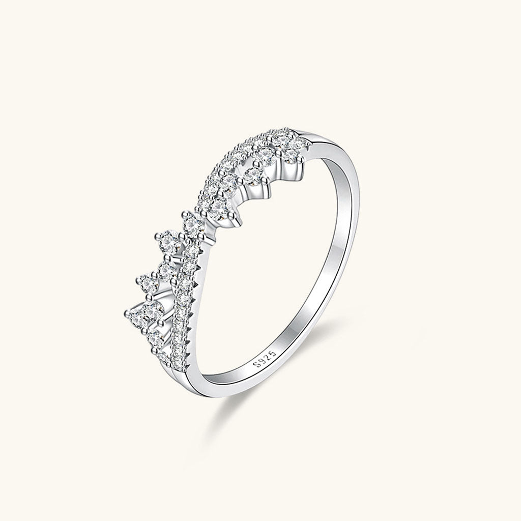 Infinity Diamond Half Eternity Ring - Silver