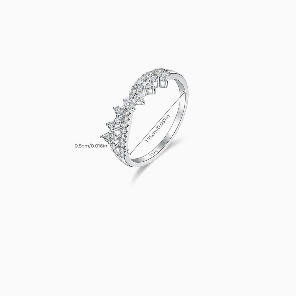 Infinity Diamond Half Eternity Ring - Silver