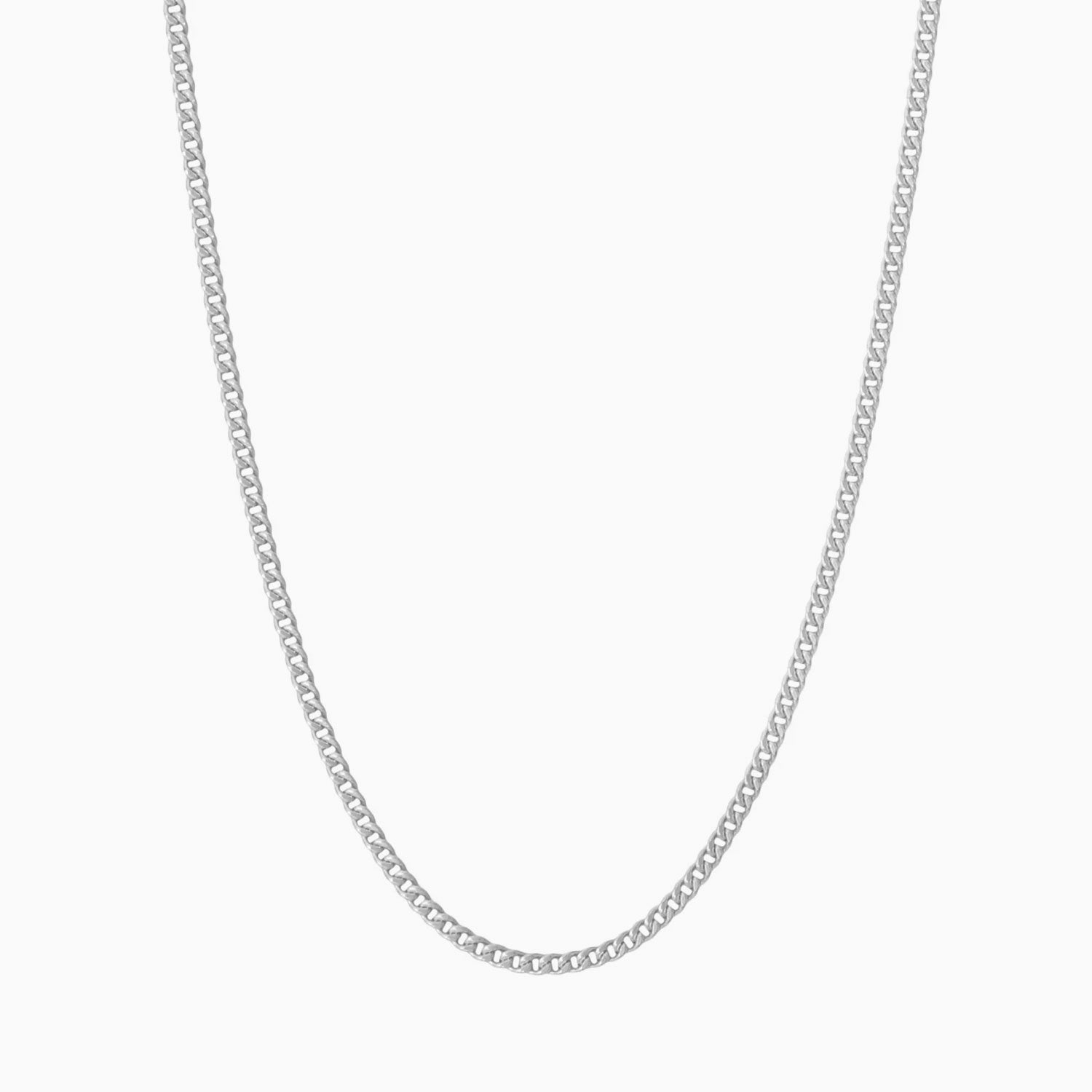 Classic Curb Chain Necklace - Silver