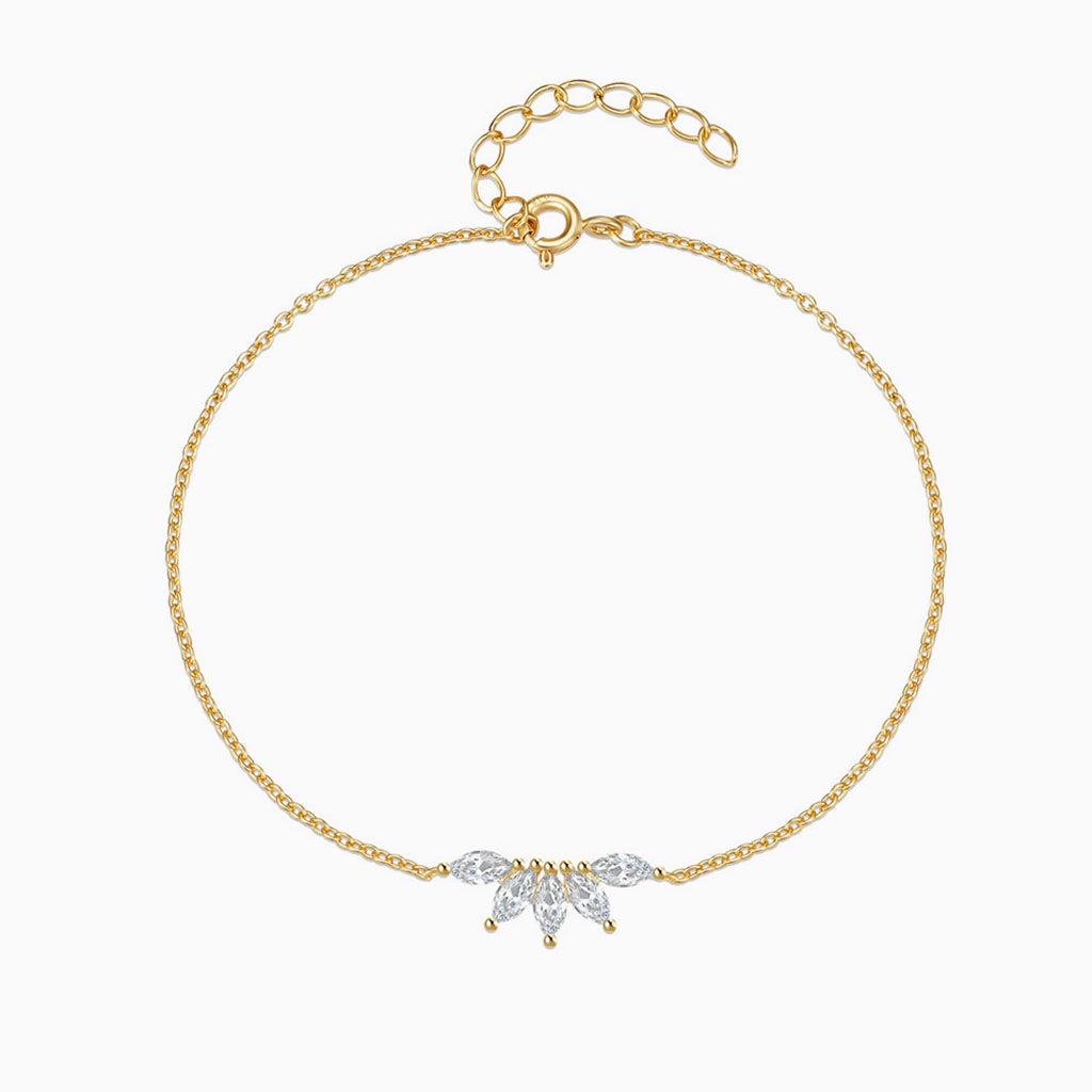 Luminous Diamond Crown Bracelet - Gold