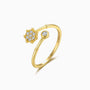 Luxe Diamond Open Wrap Ring - Gold