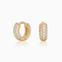 Luxe Half Eternity Huggie Hoop Earrings - Gold