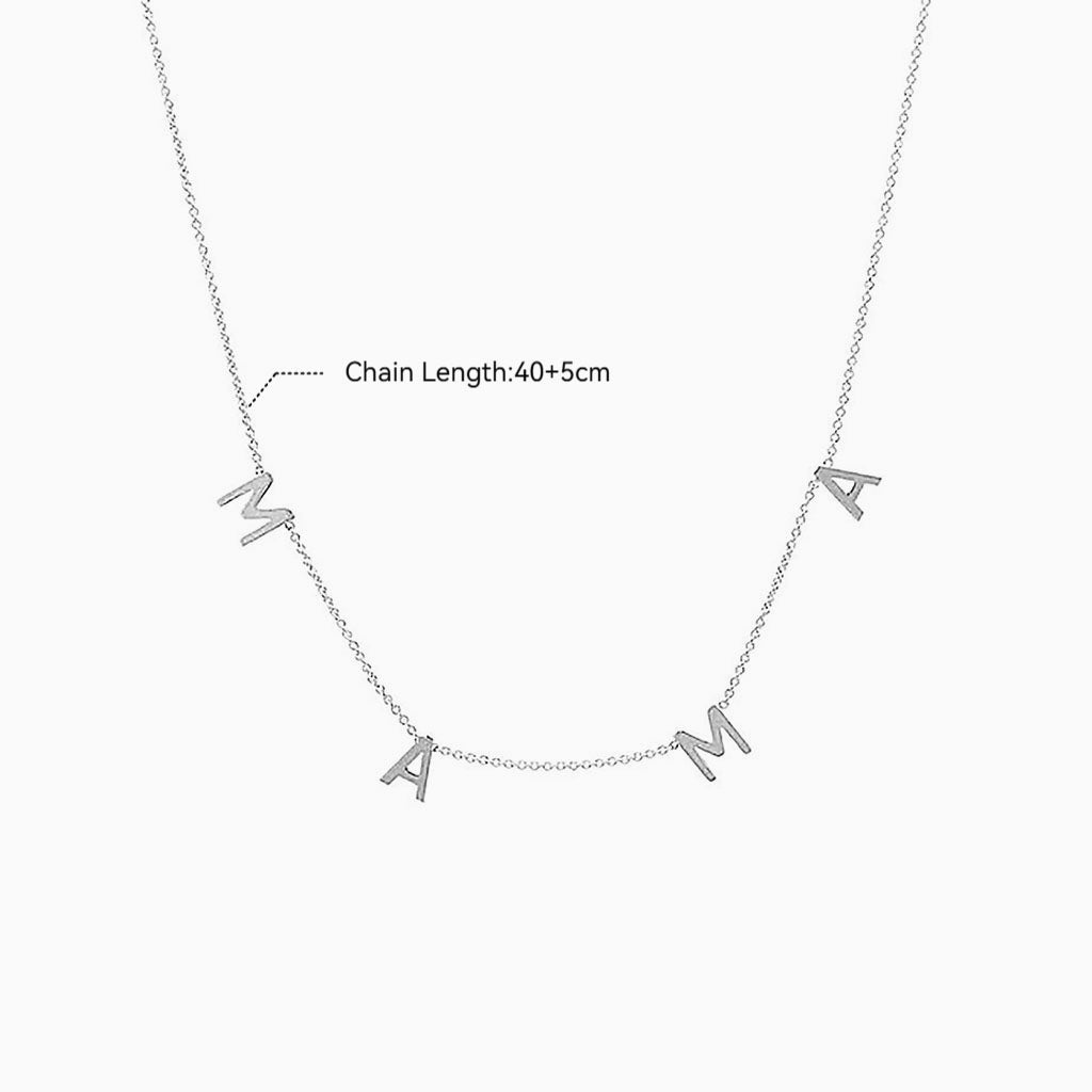 Mama Spaced Necklace - Silver
