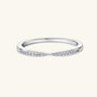 Meeting Moissanite Half Eternity Ring - Silver