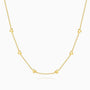 Mini Heart Station Necklace - Gold