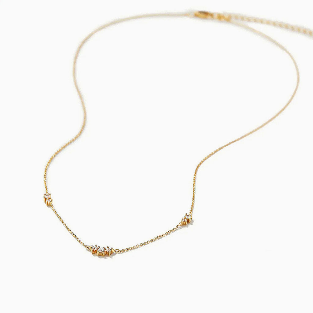 Mini Seven Stone Necklace - Gold