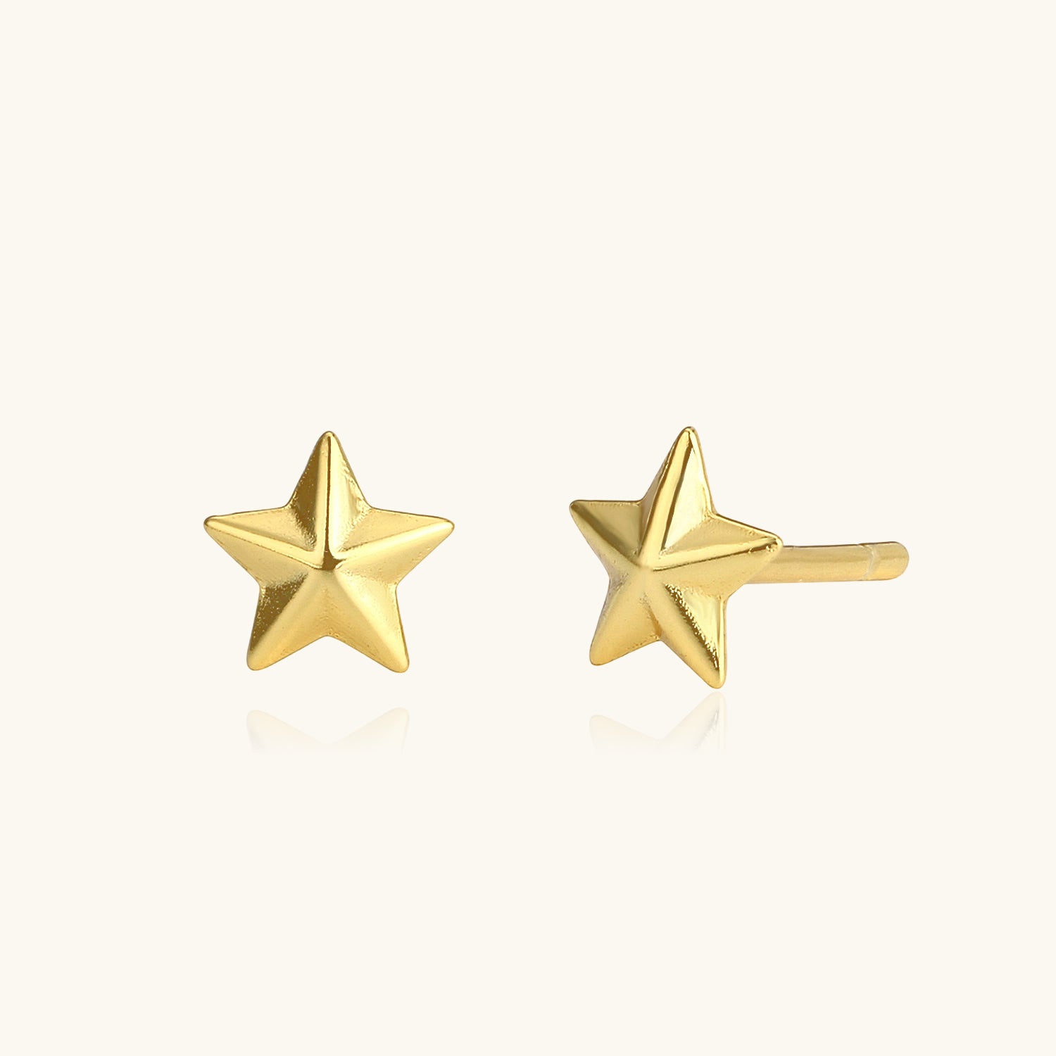 Mini Star Stud Earrings - Gold