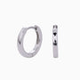 Minimalist Huggie Hoop Earrings - Silver