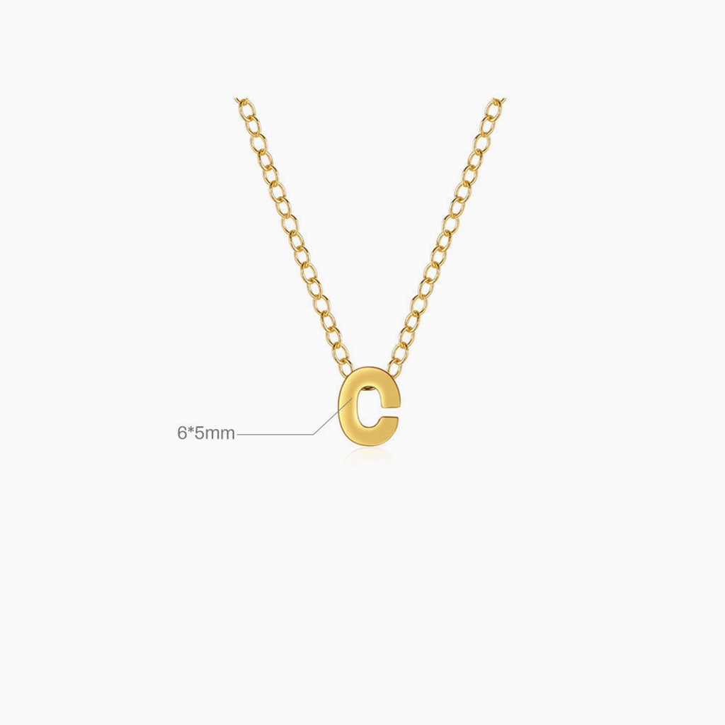 Minimalist Initial Necklace - Gold