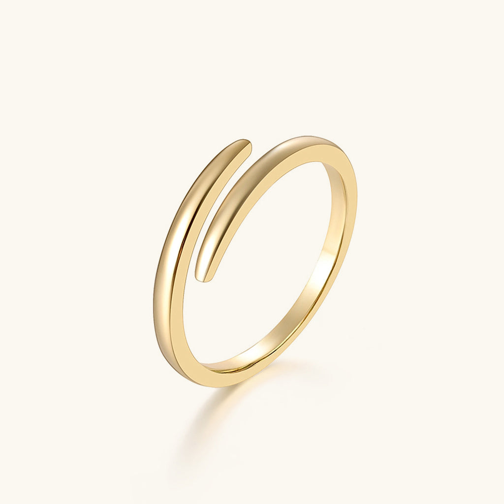Minimalist Open Wrap Ring - Gold