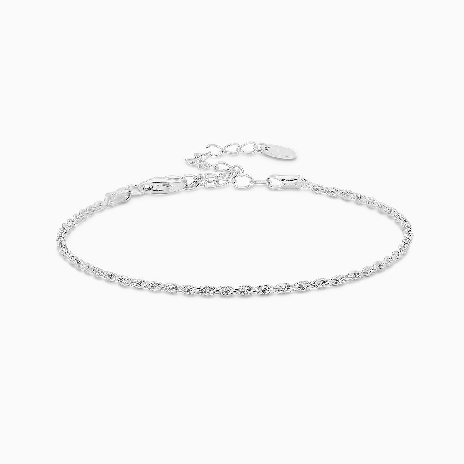 Minimalist Rope Bracelet - Silver