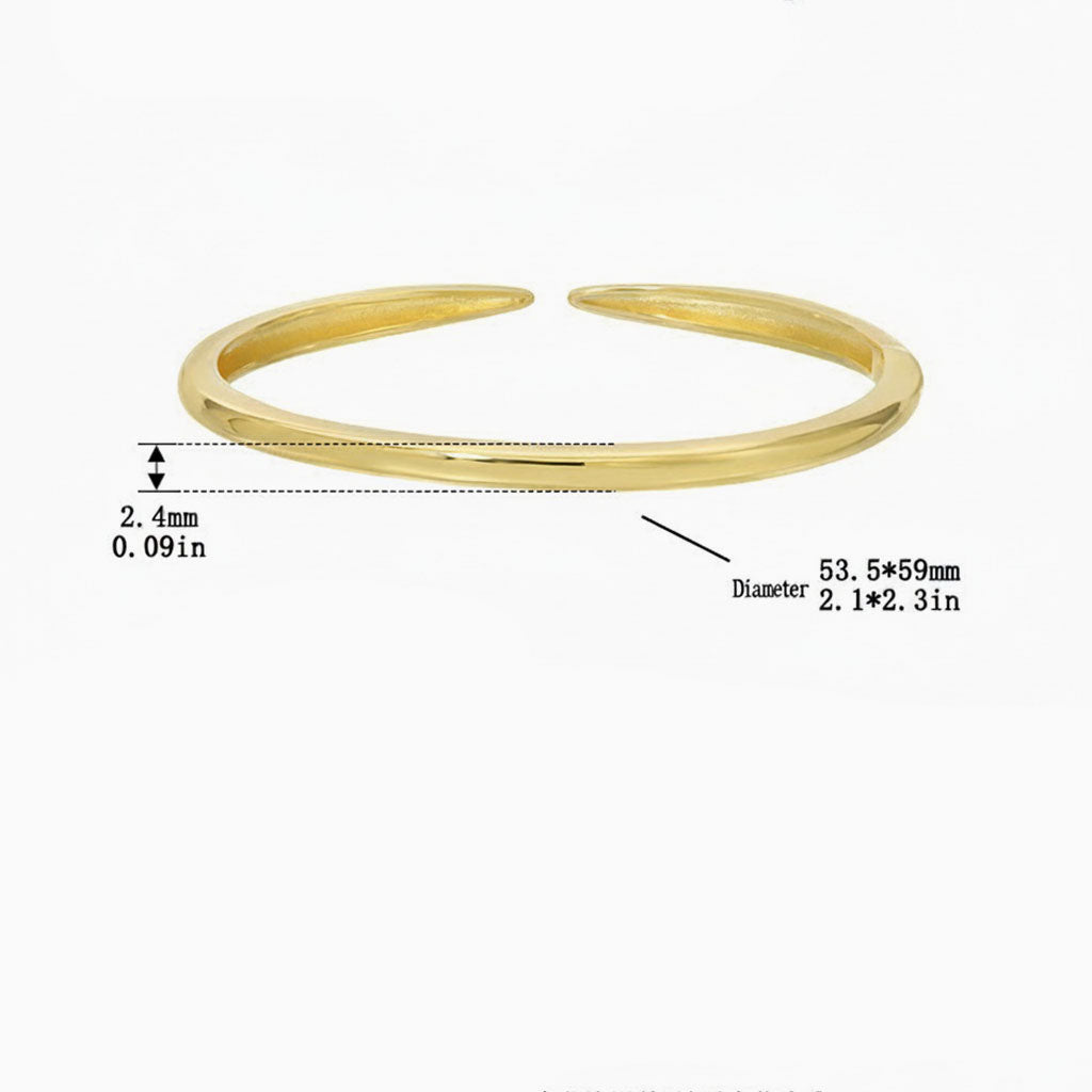 Minimalist Spike Cuff Bracelet - Gold