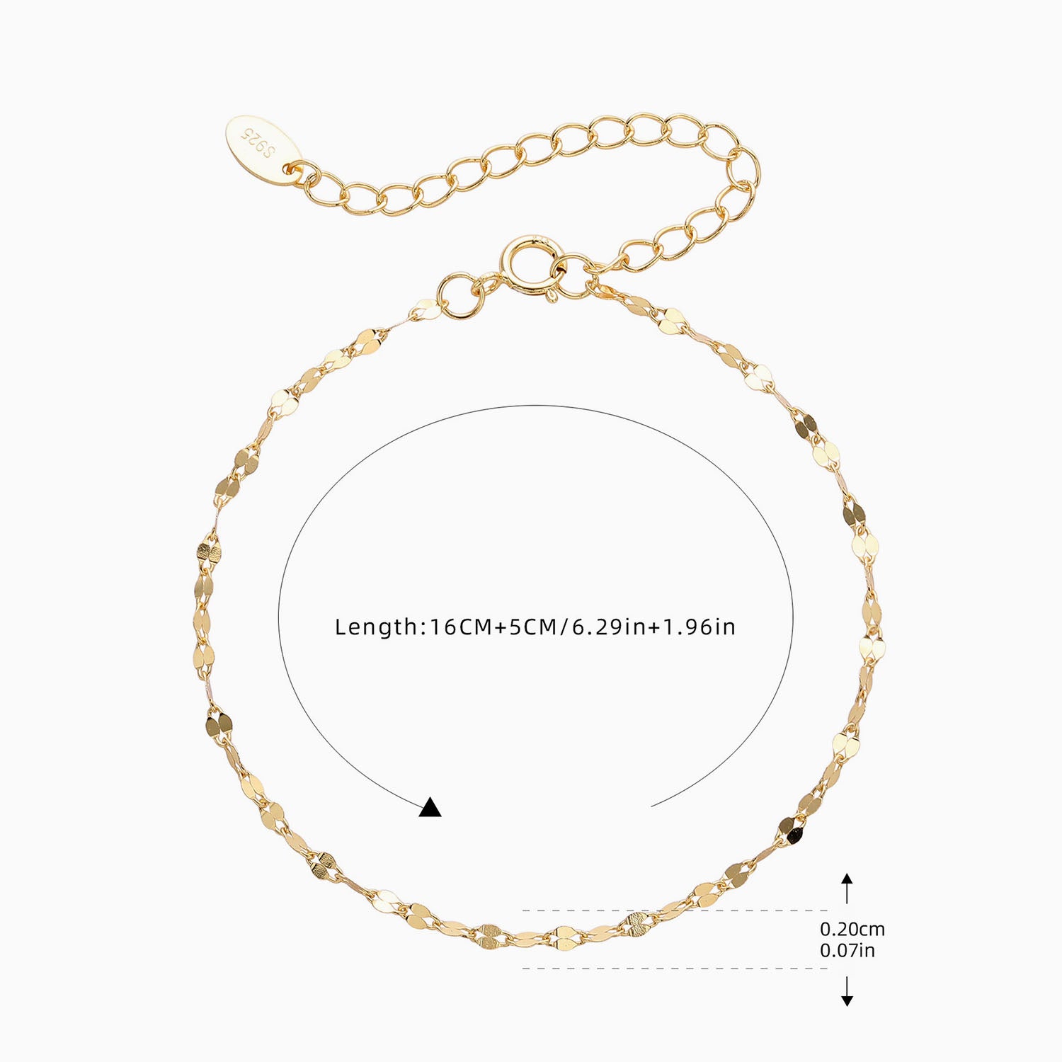 Mirror Chain Bracelet - Gold