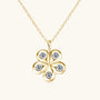 Moissanite Floral Pendant Necklace - Gold