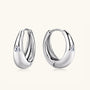 Moissanite Hoop Earrings - Silver