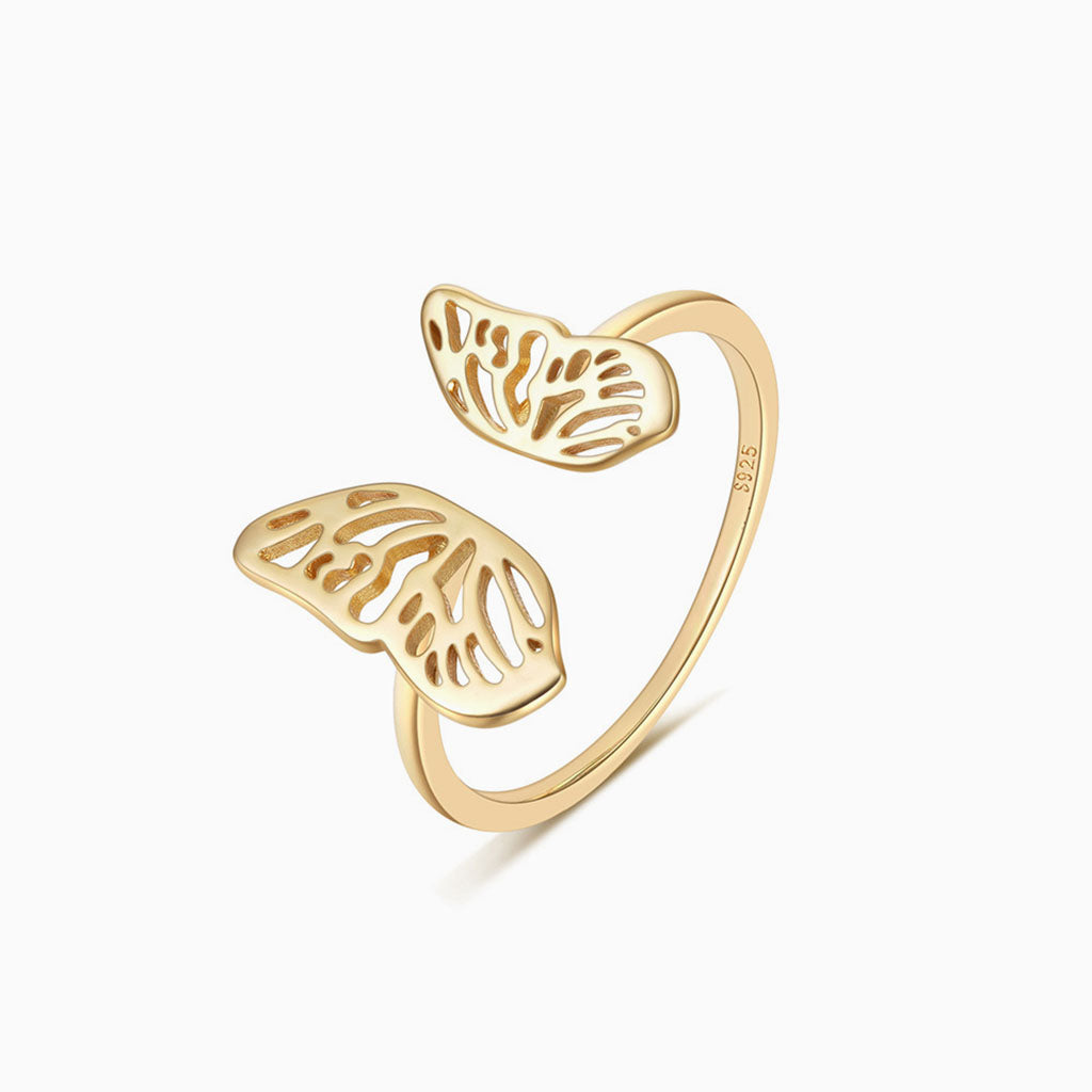 Open Butterfly Ring - Gold