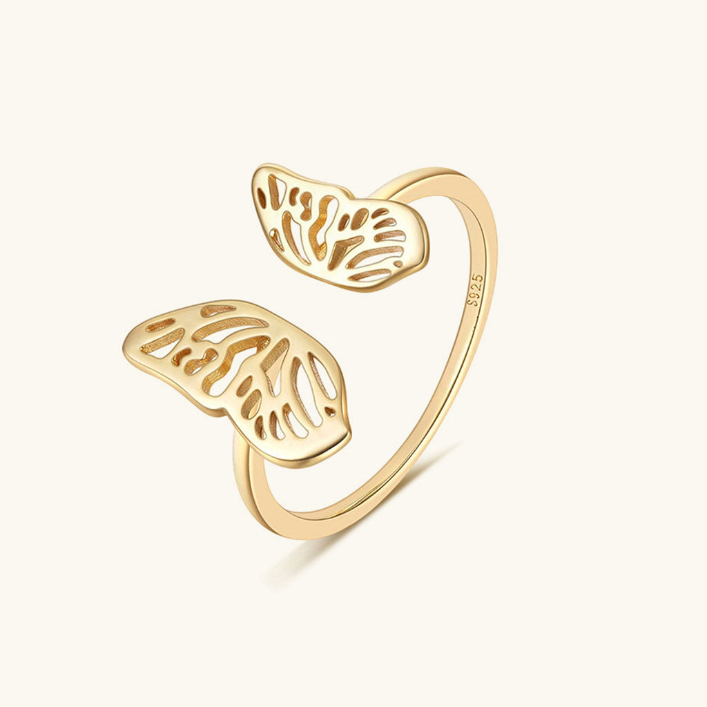 Open Butterfly Ring - Gold