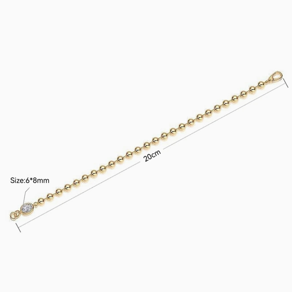 Oval Moissanite Beaded Bracelet