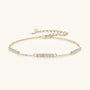 Pave Bar Moissanite Bracelet - Gold