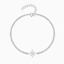 Pave Snowflake Layered Bracelet - Silver