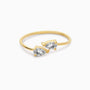Pear Diamond Open Wrap Ring - Gold