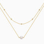 Pearl and Beaded Layered Necklace - Gold
