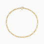 Polished Figaro Chain Bracelet - Gold