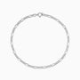 Polished Figaro Chain Bracelet - Silver