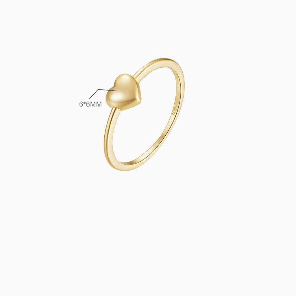 Puff Heart Ring - Gold