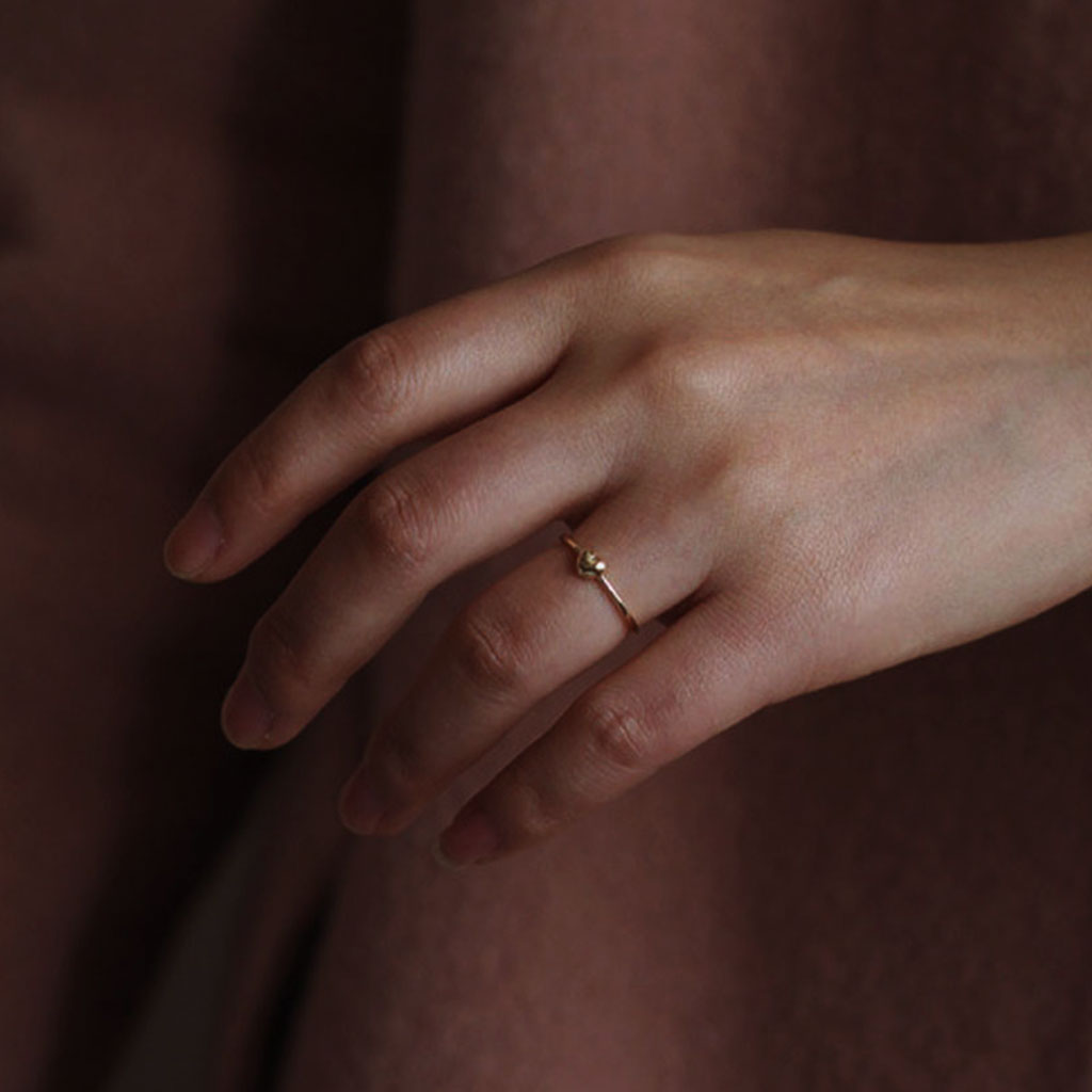 Puff Heart Ring - Gold