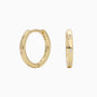 Radiant Flush Set Dimond Huggie Hoop Earrings - Gold