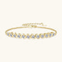 S Link Moissanite Bracelet - Gold