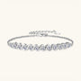 S Link Moissanite Bracelet - Silver